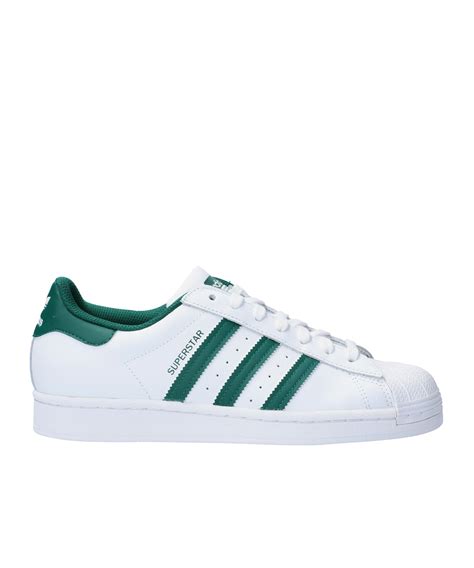 adidas superstar weiss mit grünen streifen für mann|Adidas superstars weiß.